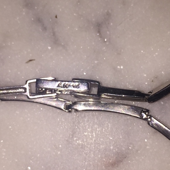 Vtg Sterling Silver Blue & White CZ Drop Fancy Chain Necklace 19” - Picture 7 of 9